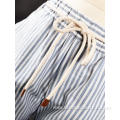 ladie's cotton woven striped long pant